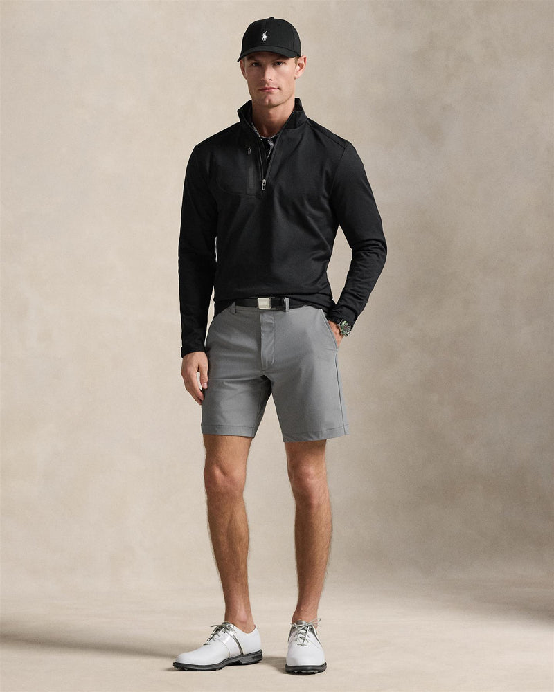 Stretch Jersey Pullover Polo Black