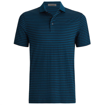 Perforated Stripe Tech Jersey Polo Twilight