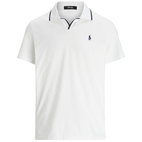 RLX Tailored Fit Stretch Cotton Polo Ceramic White/Refined Navy - SS25