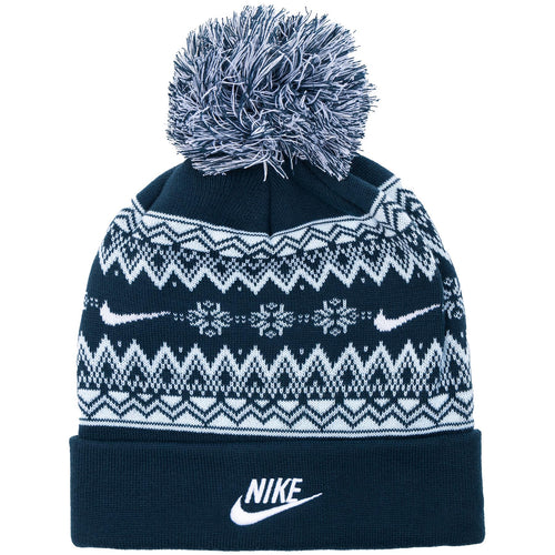 Peak Pattern Beanie Armory Navy/White - W24