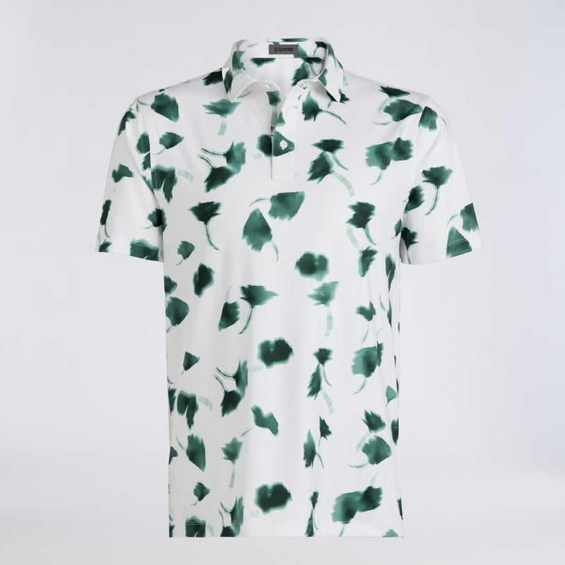 Ghost Floral Tech Jersey Polo Pine/Snow