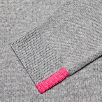 Washable Cashmere Hoodie Nimbus Melange Grey