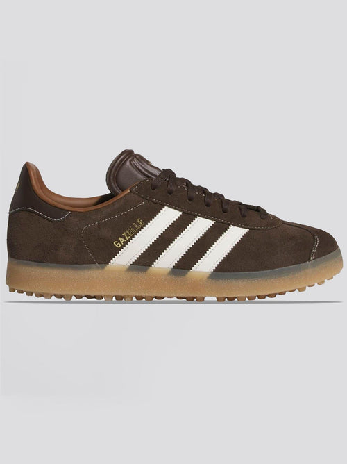 Gazelle Spikeless Golf Shoes Dark Brown/Chalk White