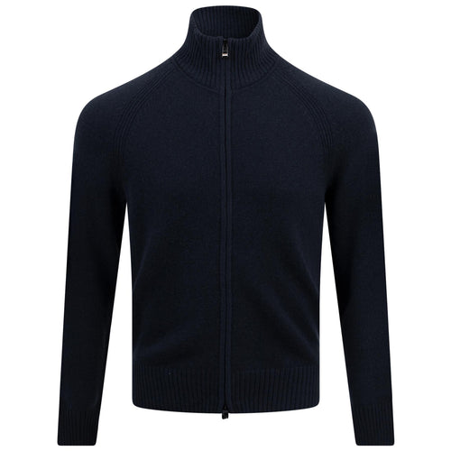 Elasso Cashmere Full Zip Mid Layer Dark Blue - W24