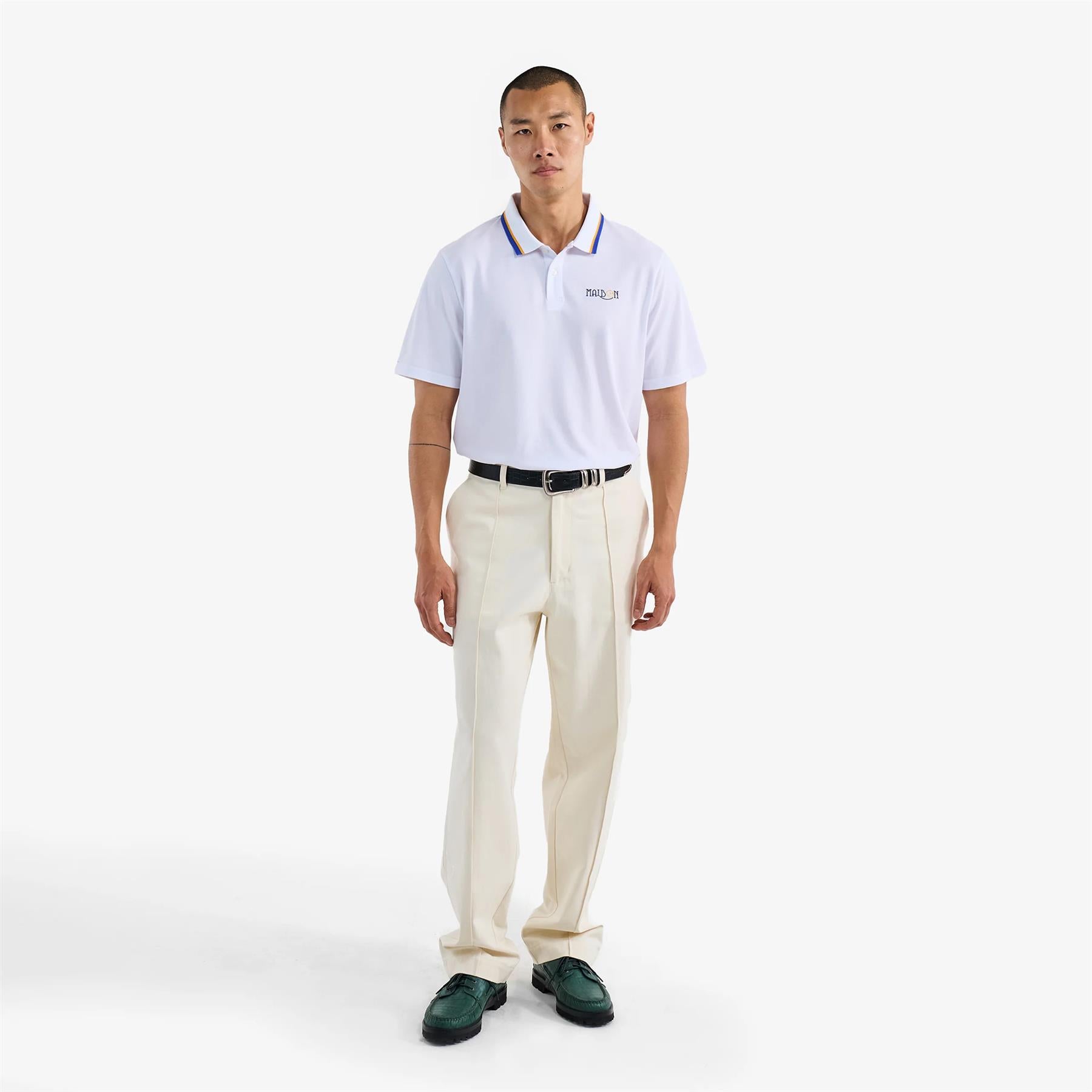 Grasse Pique Polo White