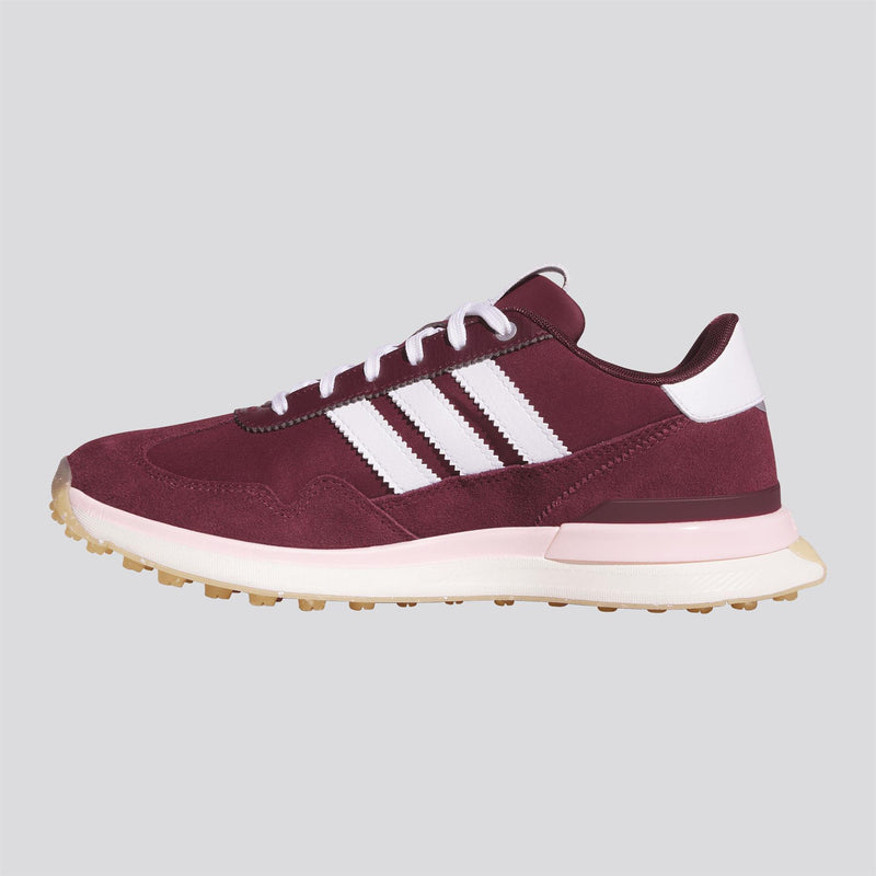 S2G 26 Textile Spikeless Golf Shoes Maroon/Footwear White/Clear Pink