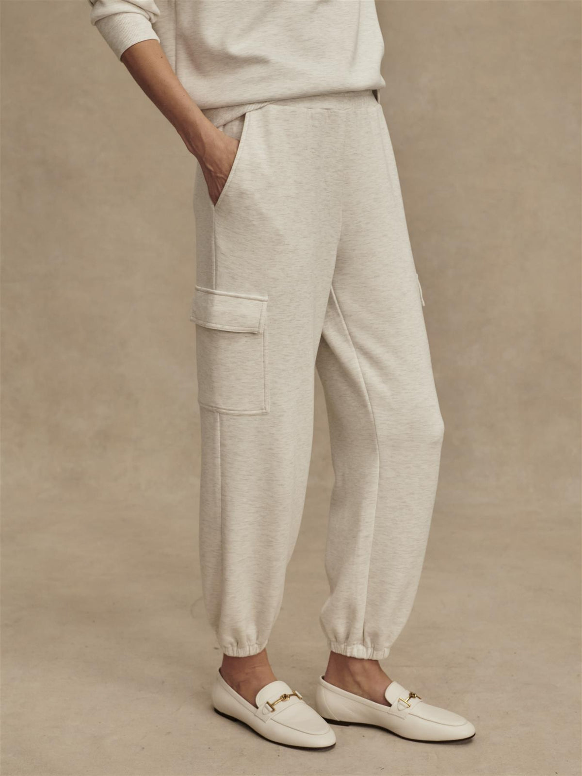 The Cargo 27.5-Inch Trousers Ivory Marl