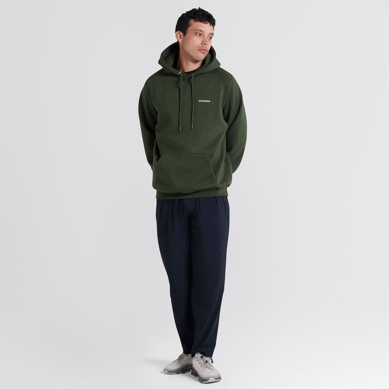 Organic Knitted Cotton Logo Hoodie Green