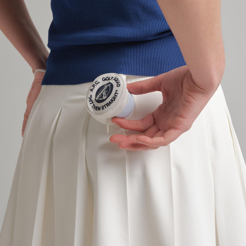Aude Pleated Skirt White
