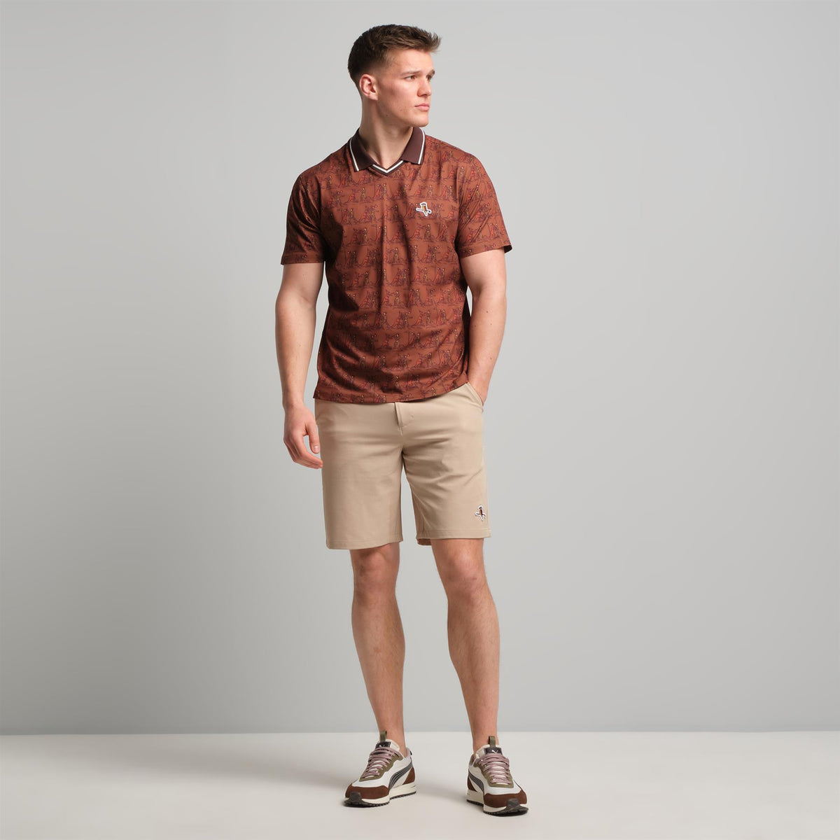 Knockout V Polo Brown