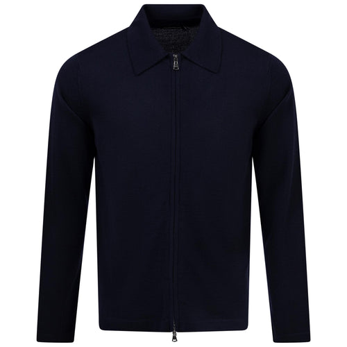 Kaleb Merino Full Zip Cardigan JL Navy - AW24