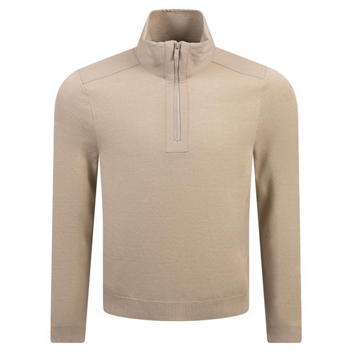 Bart Quarter Zip Sweater Light Beige - SS25