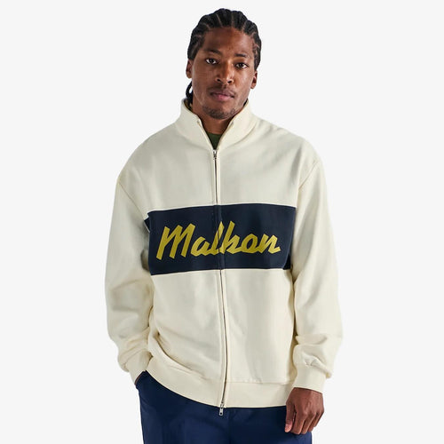 University Double Zip Mid Layer Cream