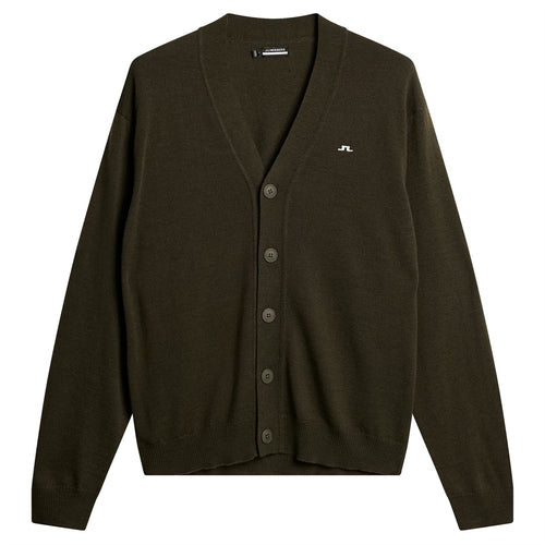 Lucas Knitted Cardigan Forest Green - AW24