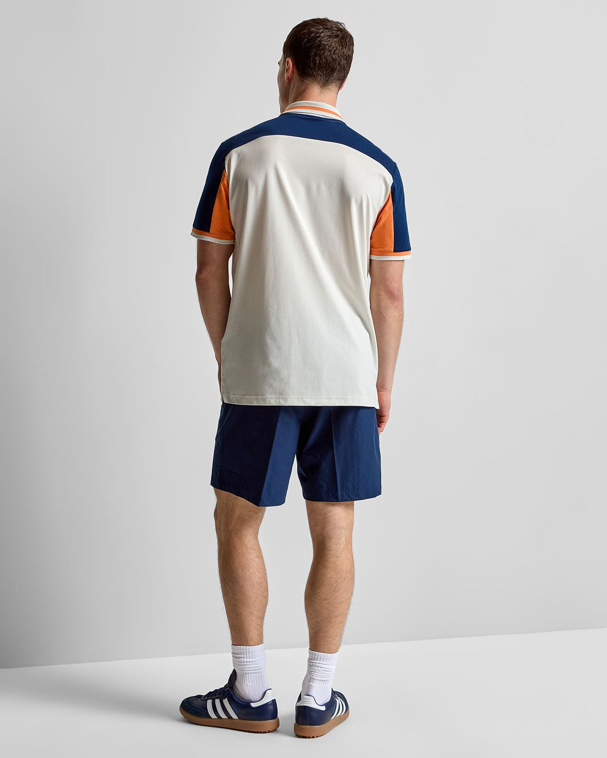 Beyond The Course Vent Twistknit Polo Orbit Grey/Collegiate Navy