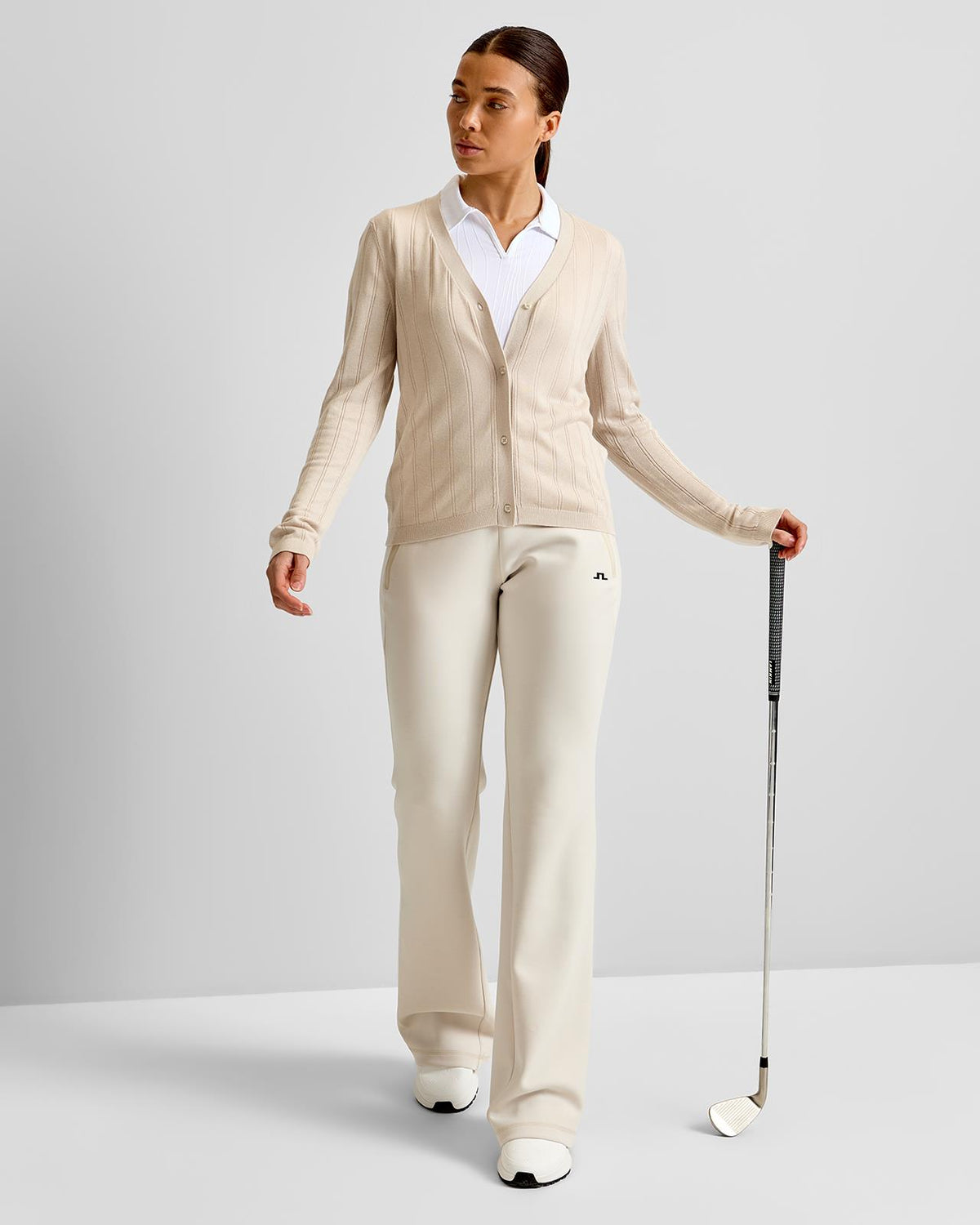 Vanja Wide Knit Rib Cardigan Moonbeam