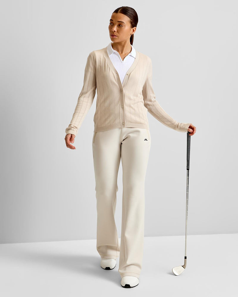 Vanja Wide Knit Rib Cardigan Moonbeam