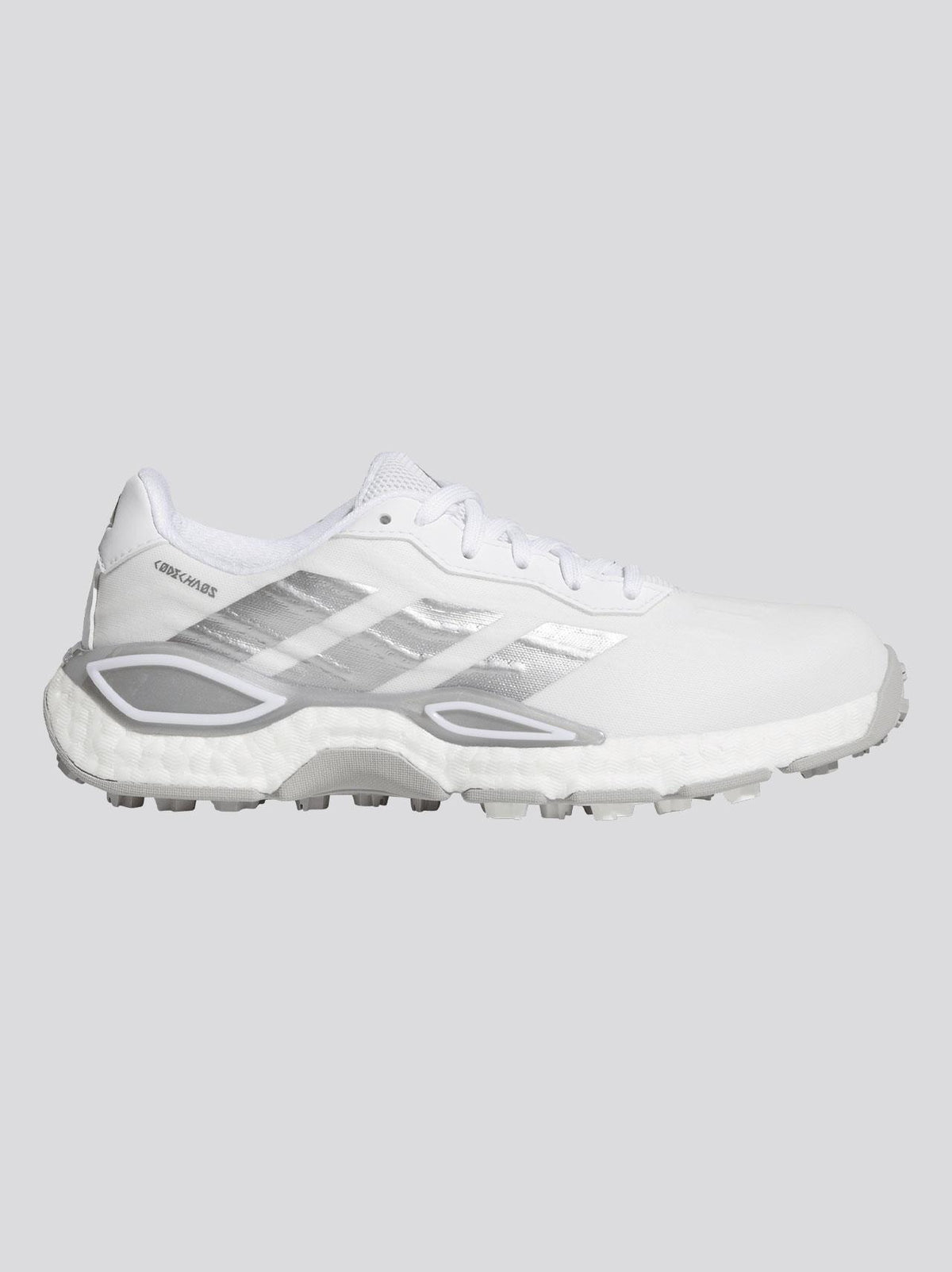 adidas Codechaos 27 Spikeless Golf Shoes in Footwear White/Silver Met/Grey Two - main product view