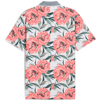 MATTR Beautiful Game Polo White Glow/Red Fire