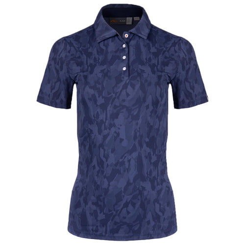 Womens Enya Printed Polo Atlanta Blue - AW24