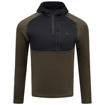 Adam Quarter Zip Hood Forest Green