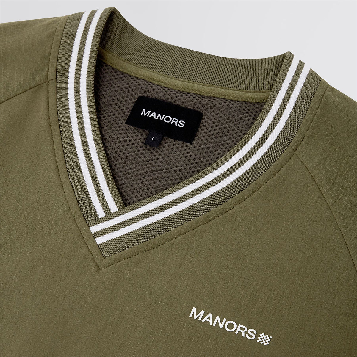 V-Neck Pullover Windbreaker Dark Olive