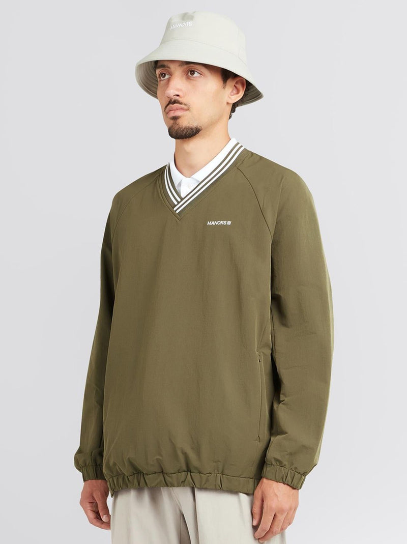 V-Neck Pullover Windbreaker