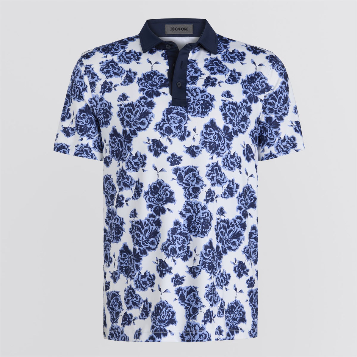 Floral Print Tech Jersey Polo Willow