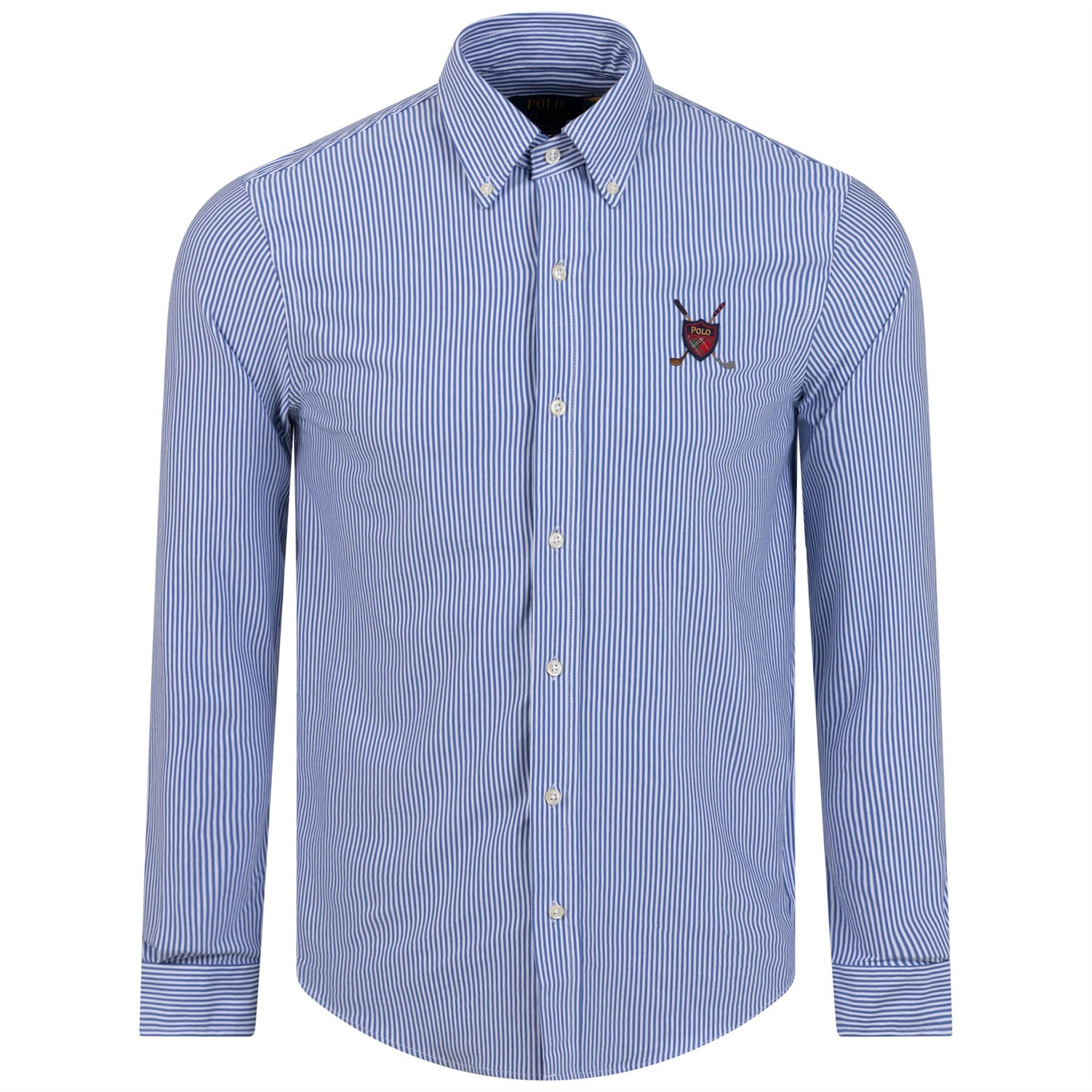 x TRENDYGOLF LS Oxford Sport Shirt Deep Blue/White