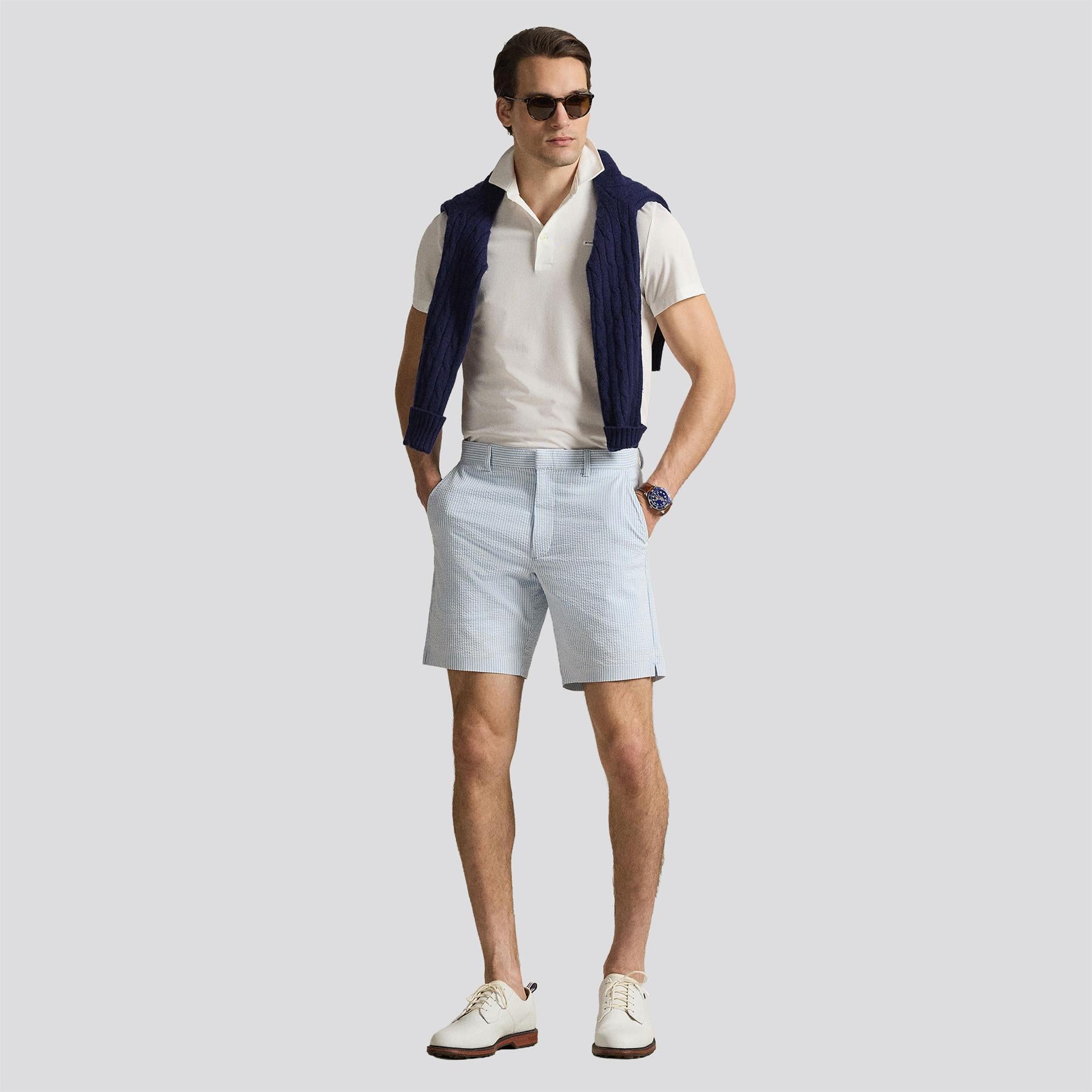 Ralph Lauren RLX 8-Inch Stretch Classic Fit Active Shorts Powder