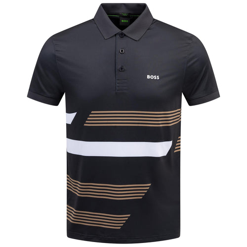 Paddy Tape Print Polo Black - SS25