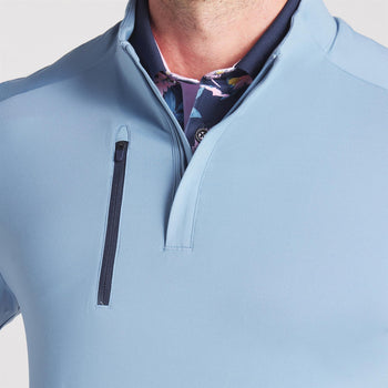 x AP Cloudspun Tech Quarter Zip Zen Blue