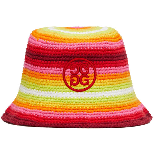 Striped Circle G's Crochet Bucket Hat Lava - SS24
