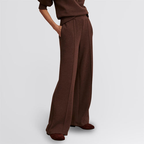 The Wide Leg 30 Inch Jogger Pant Coffee Bean Marl