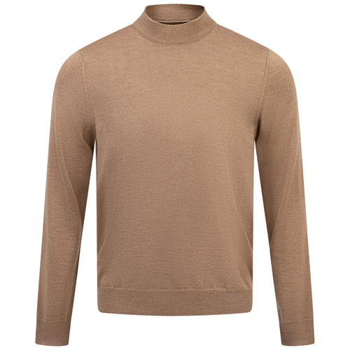 Korman Merino Turtle Neck Knit Tiger Brown Melange - AW24