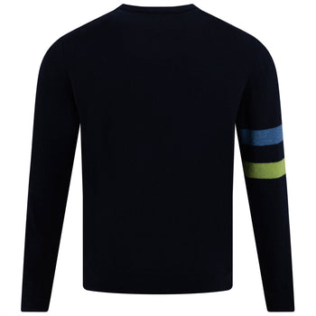 Geometric George Intarsia Knit Navy