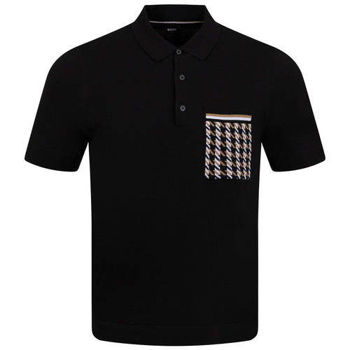 Ofiordo Knitted Cotton Regular Fit Polo Black