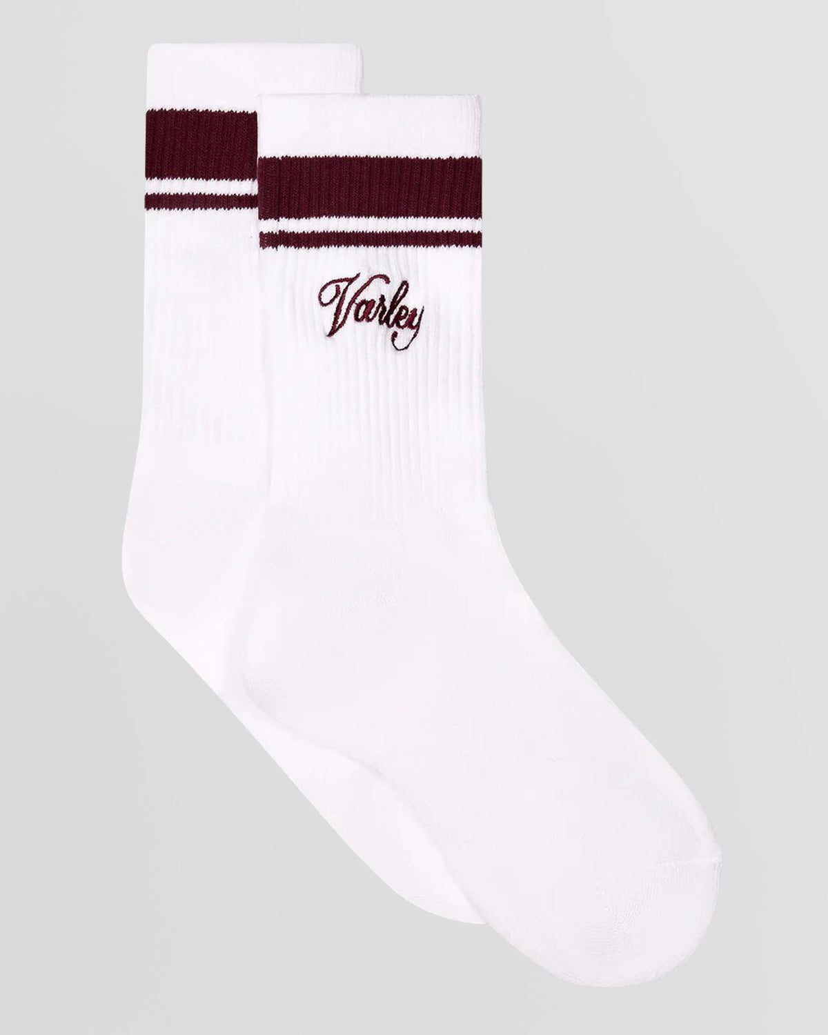 Lamar Club Stripe Sock White/Port