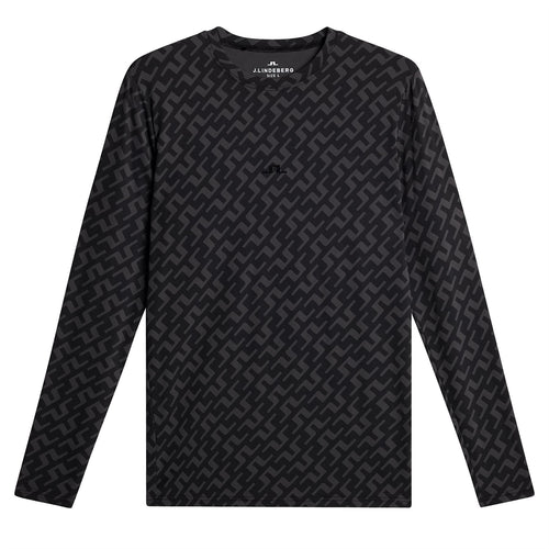 Thor LS Printed Polo Bias Bridge Black - AW24