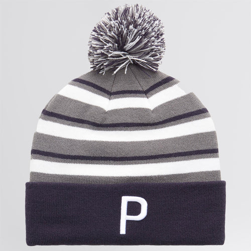 WRMLBL Stripe Pom Beanie Navy Blazer/Slate Sky