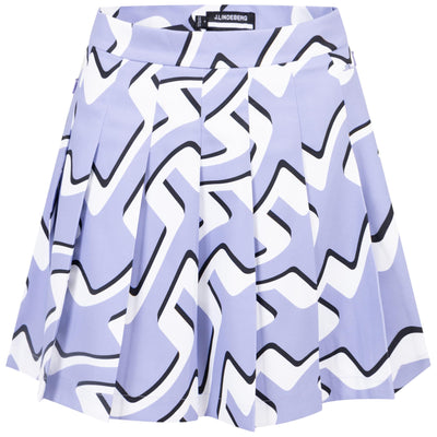 Womens Adina Print Skirt Bridge Wave Sweet Lavender - AW23