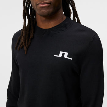 Gus Crew Neck Nylon Knitted Sweater Black