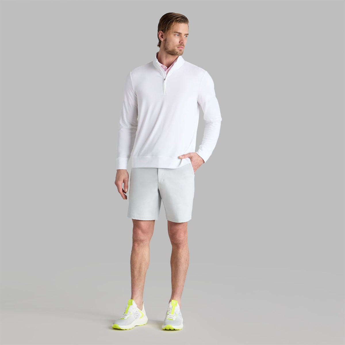 Luxe Mid Quarter Zip Snow