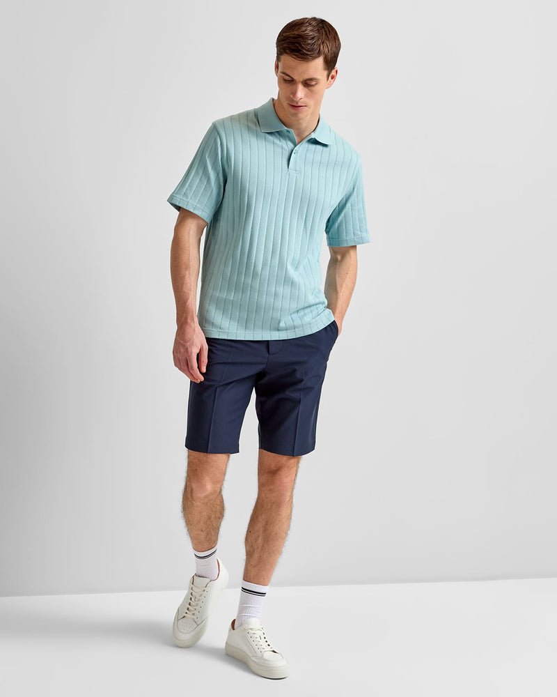 Simon Stripe Polo Forget-Me-Not