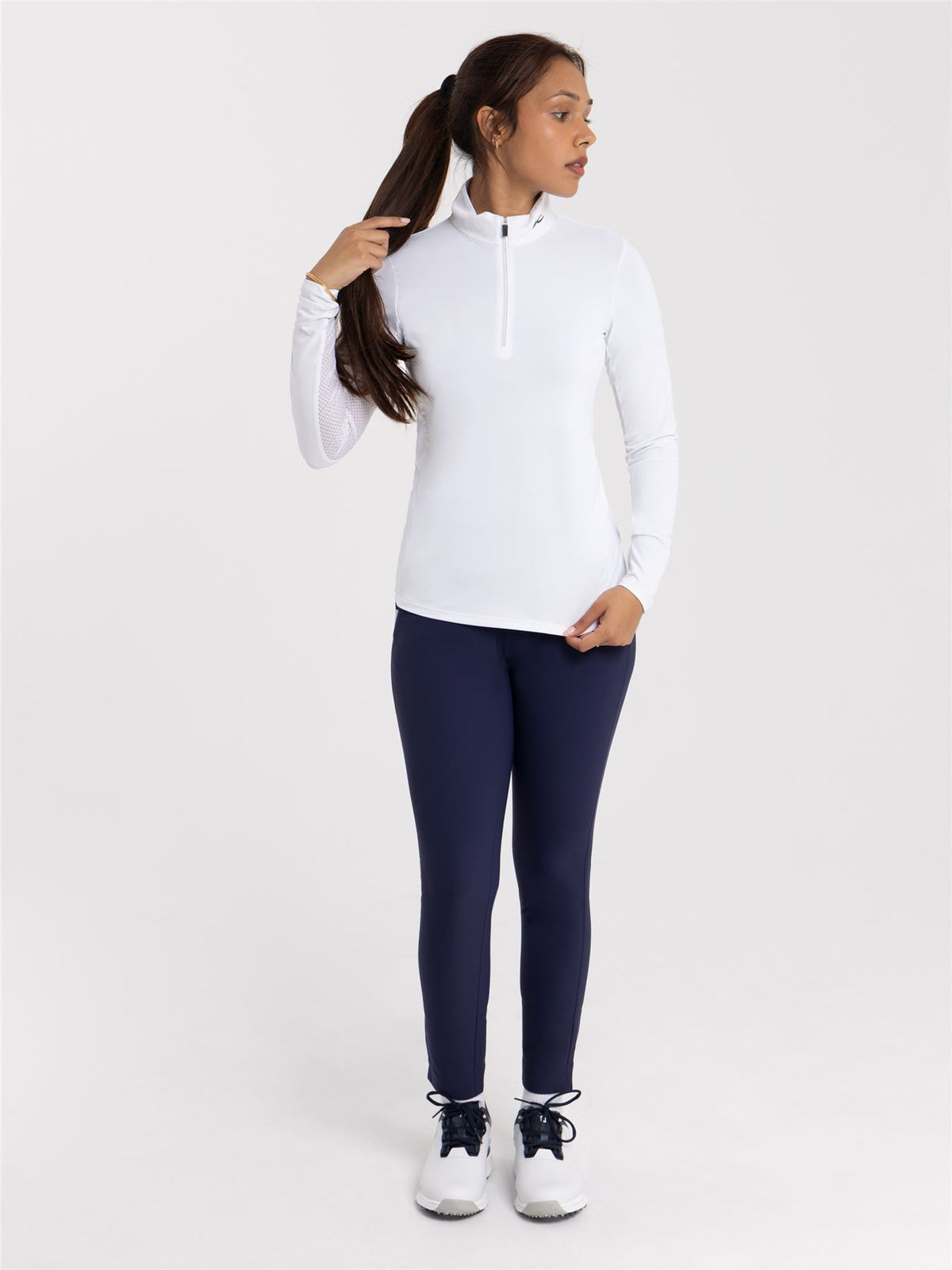 Womens Sunshine Sport Half Zip White