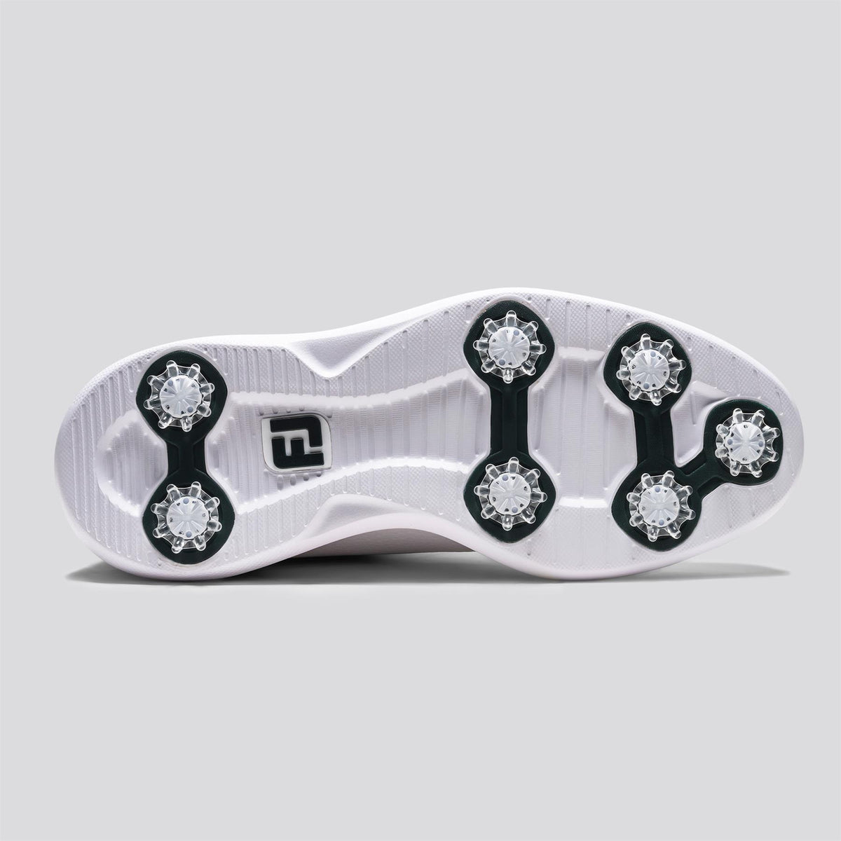 FJ Traditions Spiked Golf Shoes White/Green/Tan