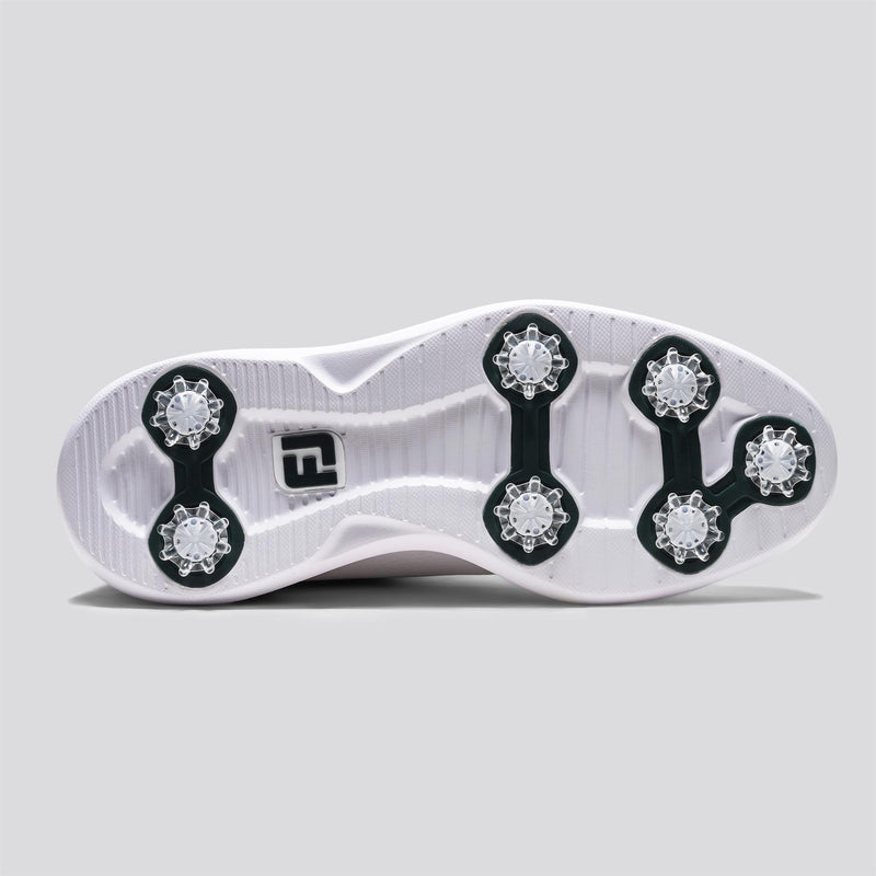 FJ Traditions Spiked Golf Shoes White/Green/Tan