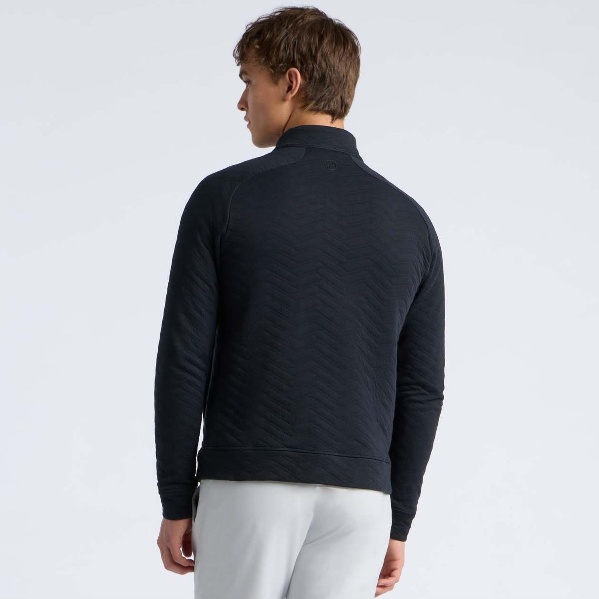 Dunes Cotton Quilted Quarter Zip Pullover Onyx