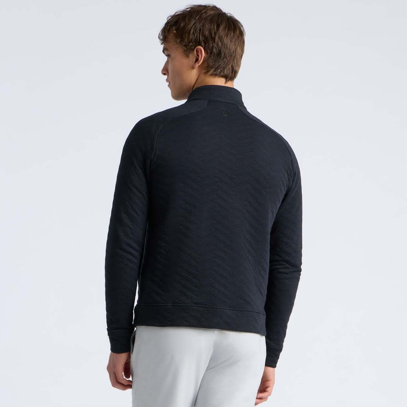 Dunes Cotton Quilted Quarter Zip Pullover Onyx