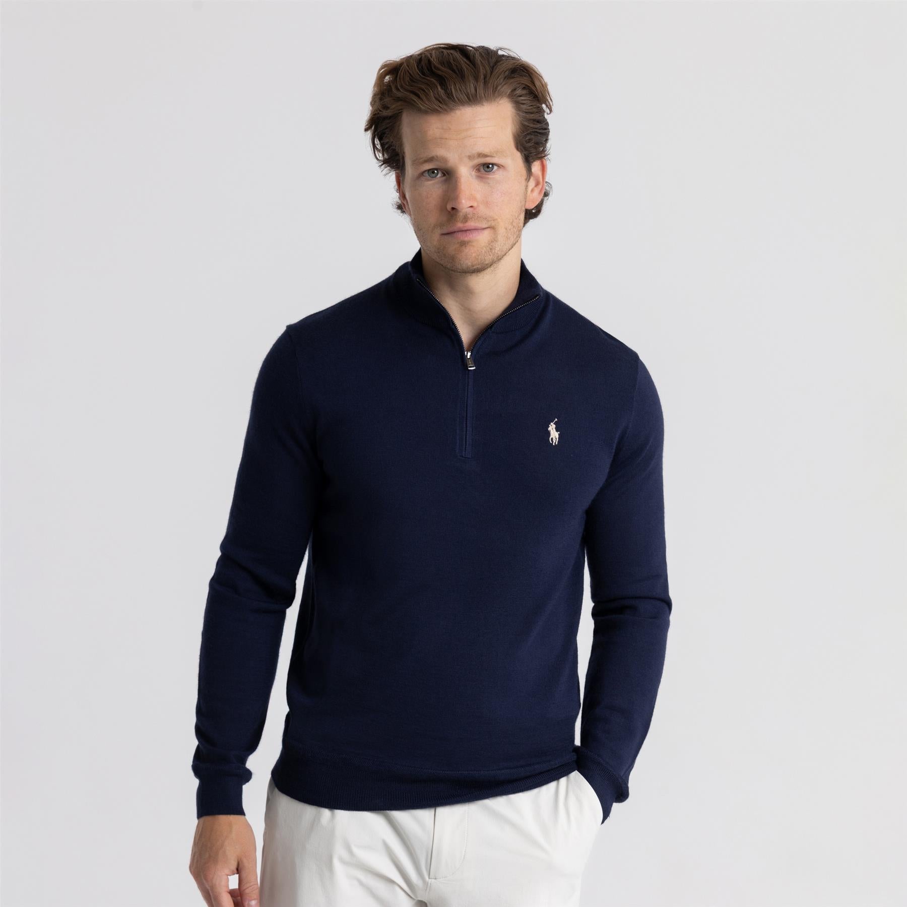 RLX Performance Quarter Zip Sweater Refined Navy